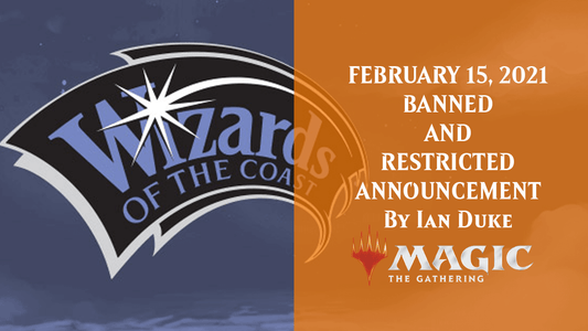 FEBRUARY 15, 2021 BANNED AND RESTRICTED ANNOUNCEMENT By Ian Duke