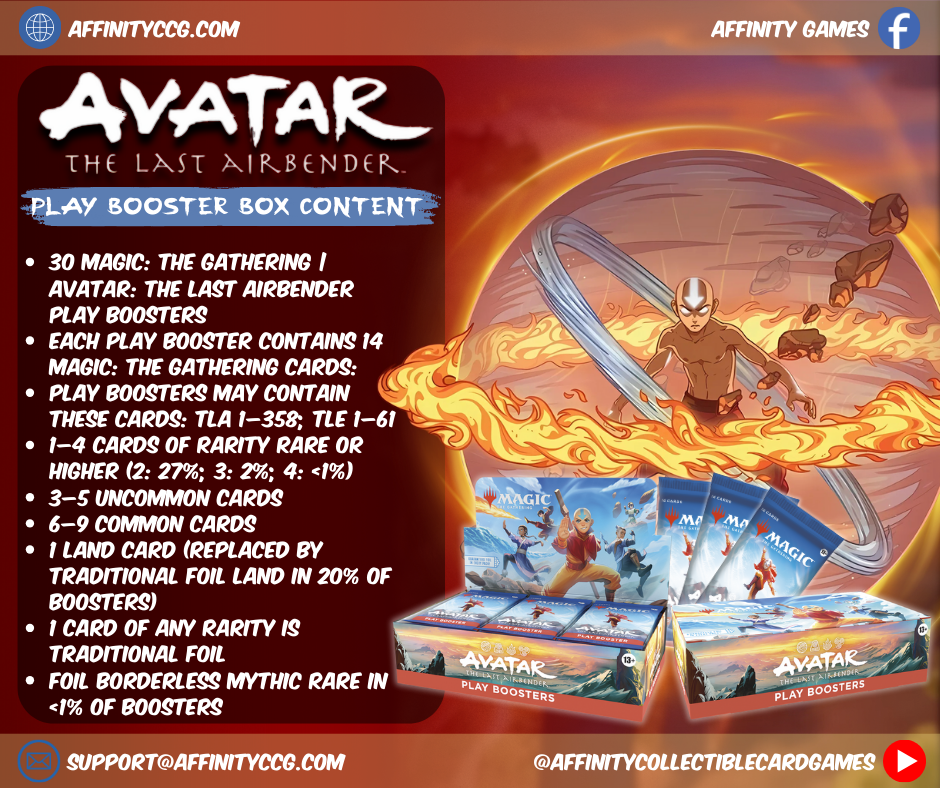 Magic: The Gathering | Avatar: The Last Airbender | Play Booster Dis Affinity Games Magic: The Gathering | Avatar: The Last Airbender | Play Booster Dis Affinity Games