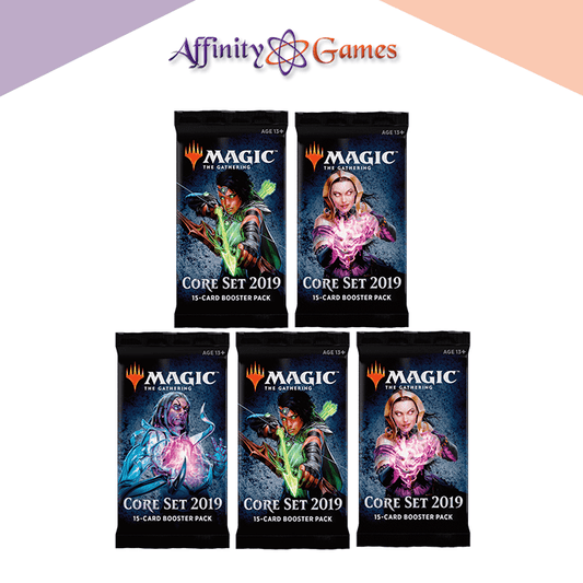 Magic: The Gathering | Core Set 2019 | Draft Booster | 5-Pack Bundle